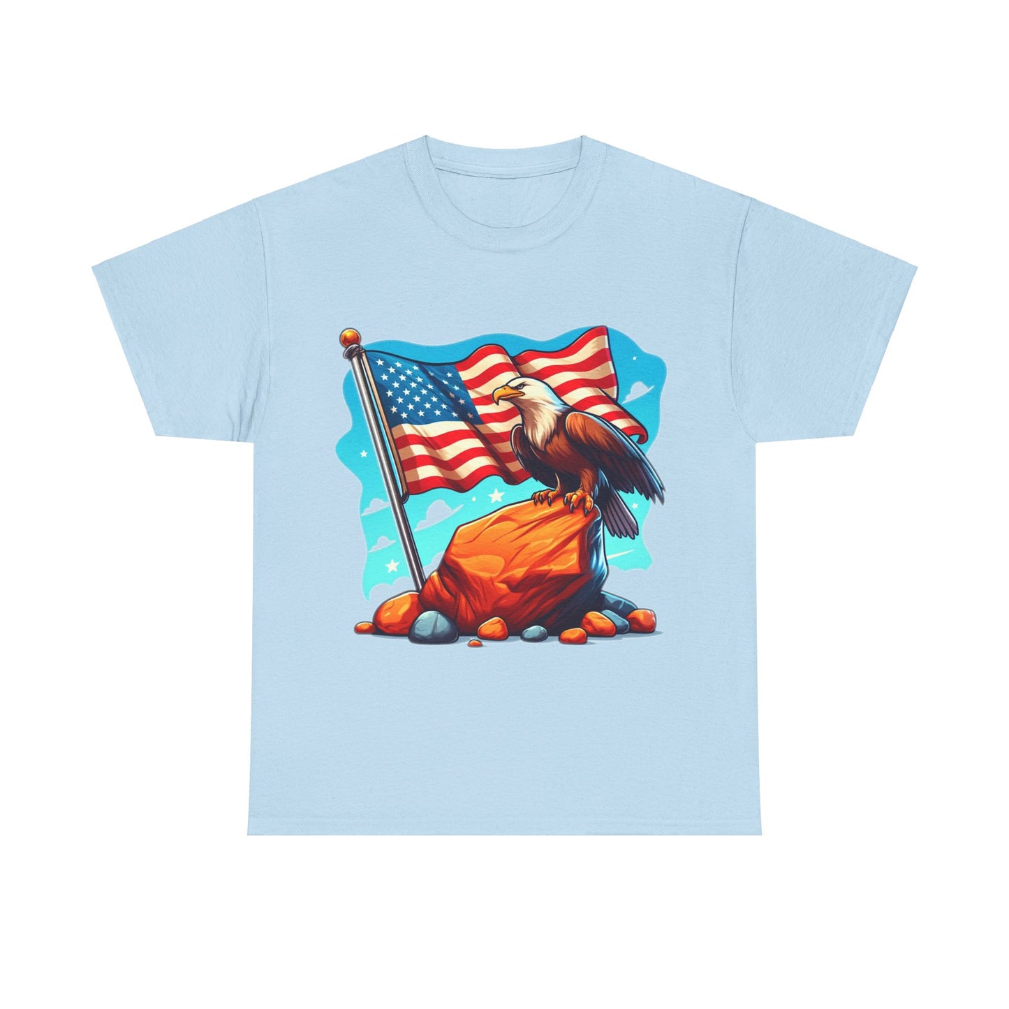 Rock, flag and eagle t-shirt