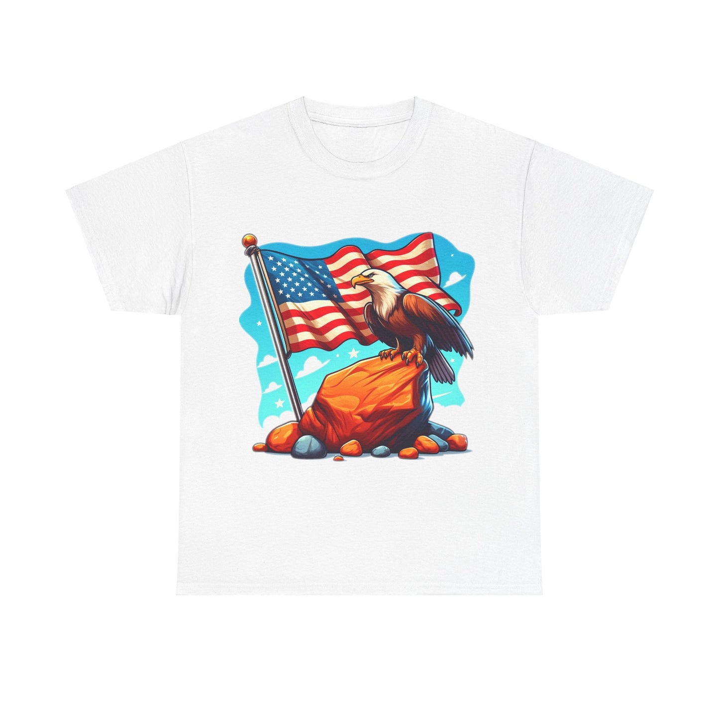 Rock, flag and eagle t-shirt