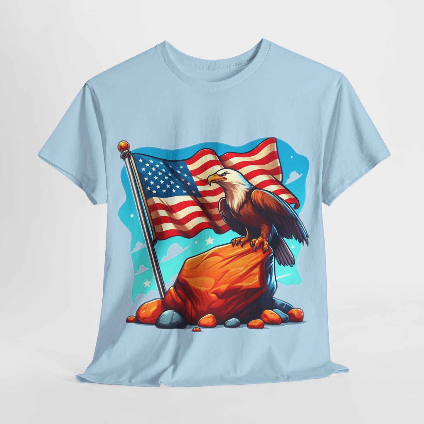 Rock, flag and eagle t-shirt