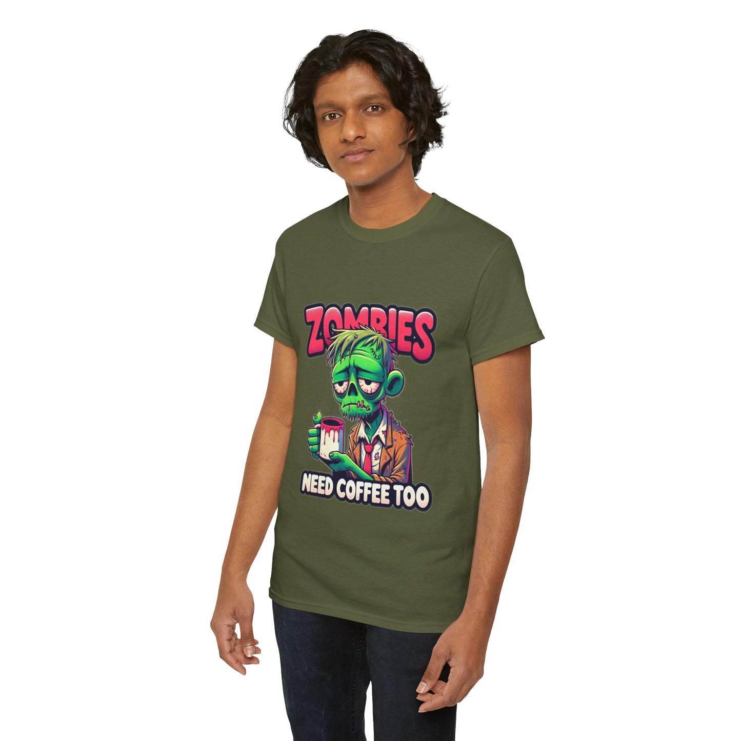 zombies need coffee too t-shirt