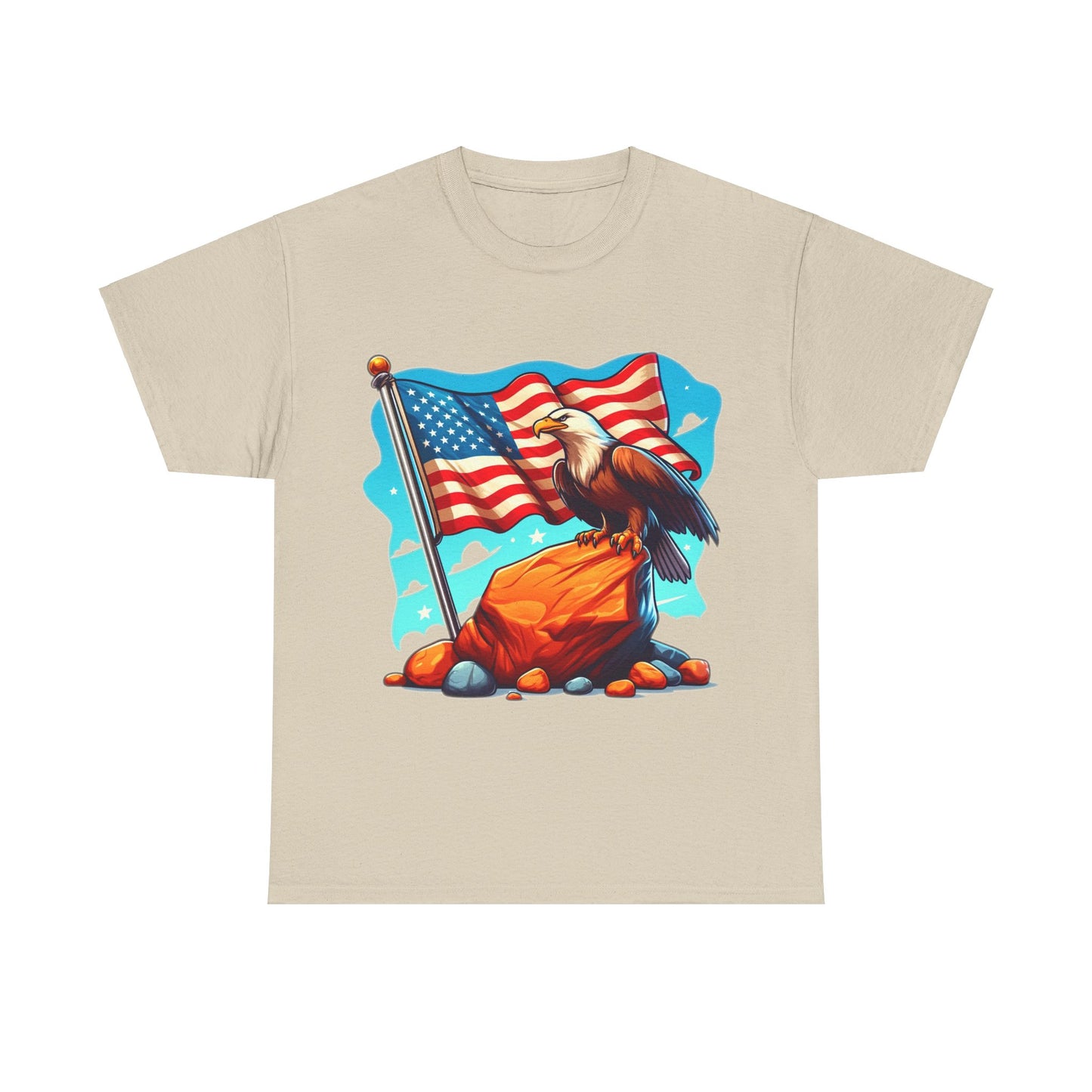Rock, flag and eagle t-shirt