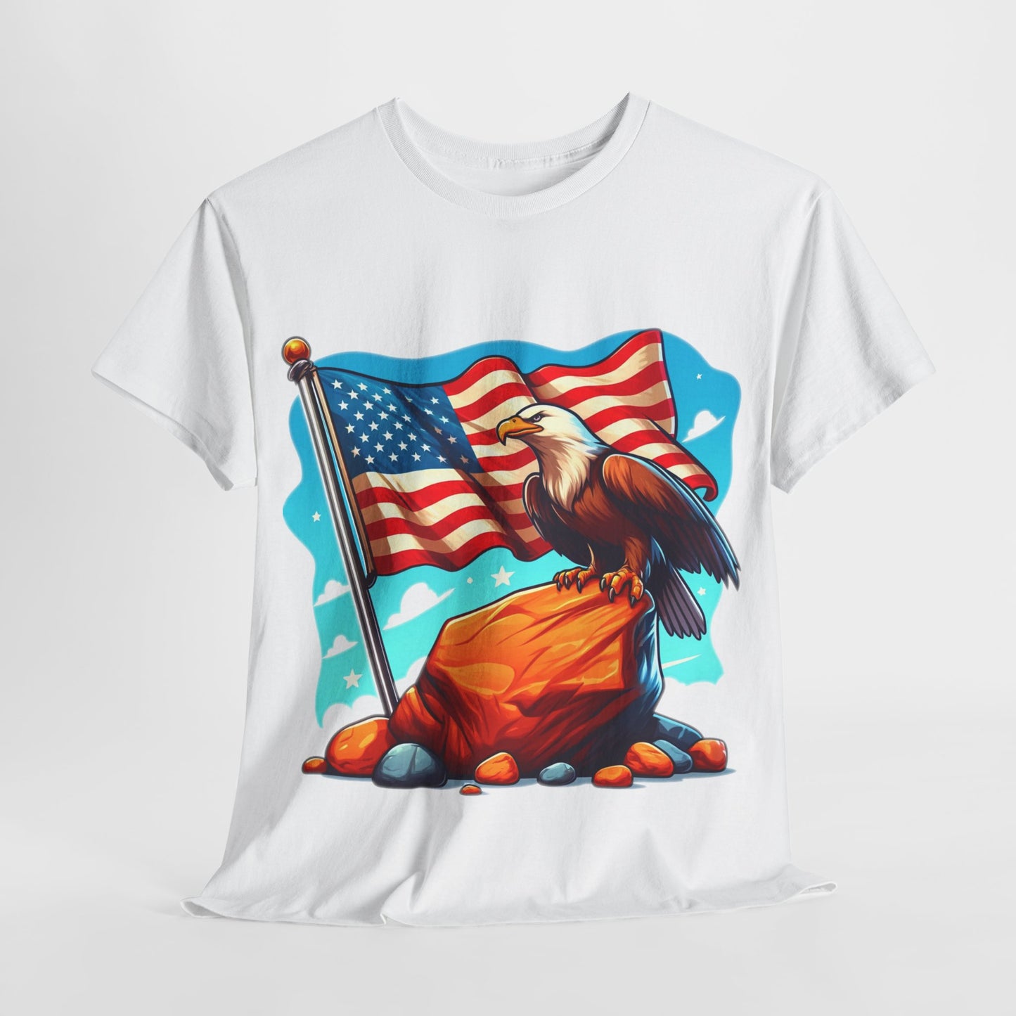 Rock, flag and eagle t-shirt