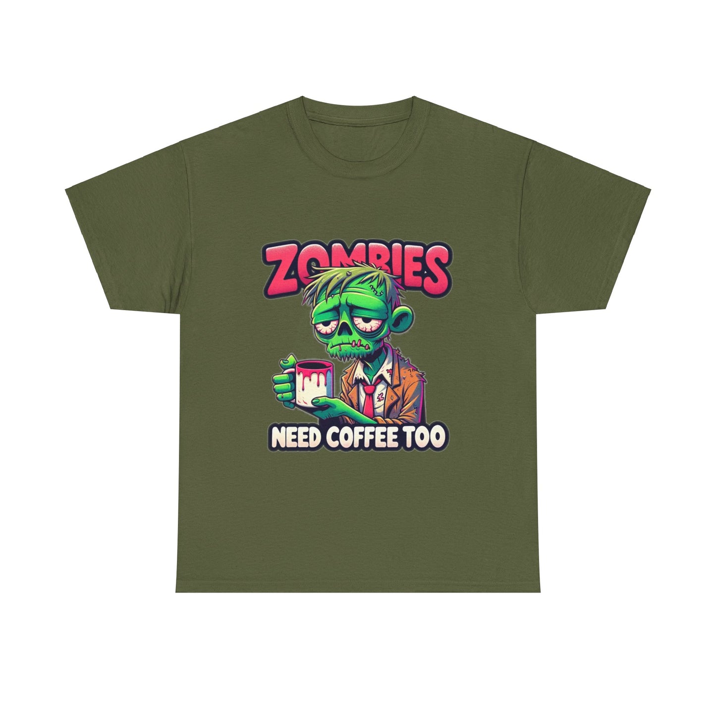 zombies need coffee too t-shirt