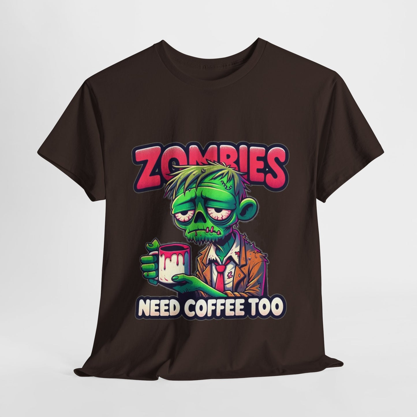 zombies need coffee too t-shirt