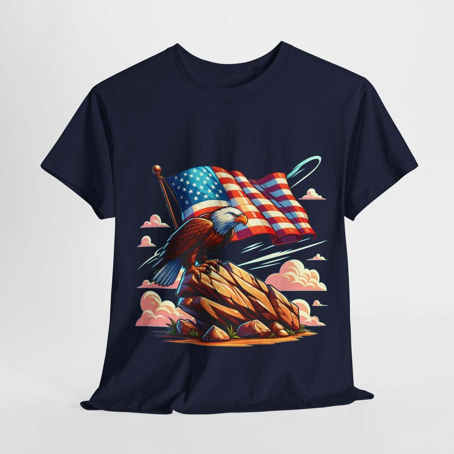 Rock, flag and eagle t-shirt
