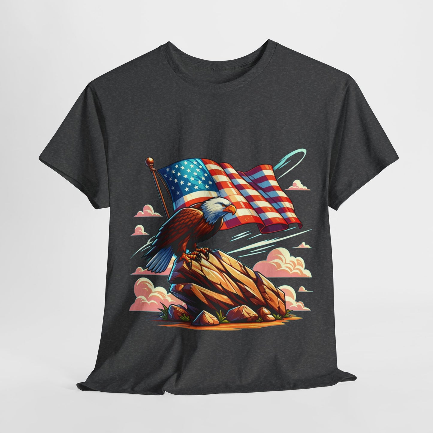 Rock, flag and eagle t-shirt