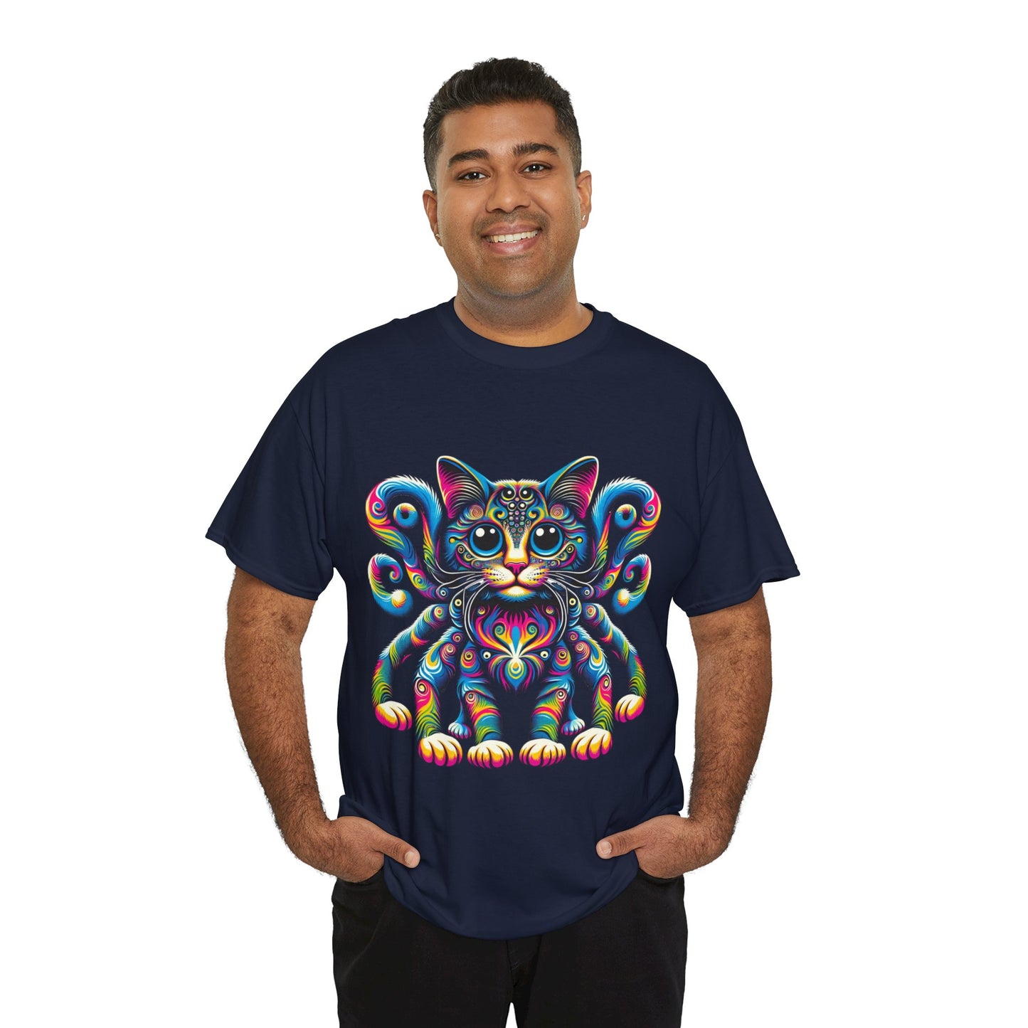 Psychedelic, trippy cat t-shirt