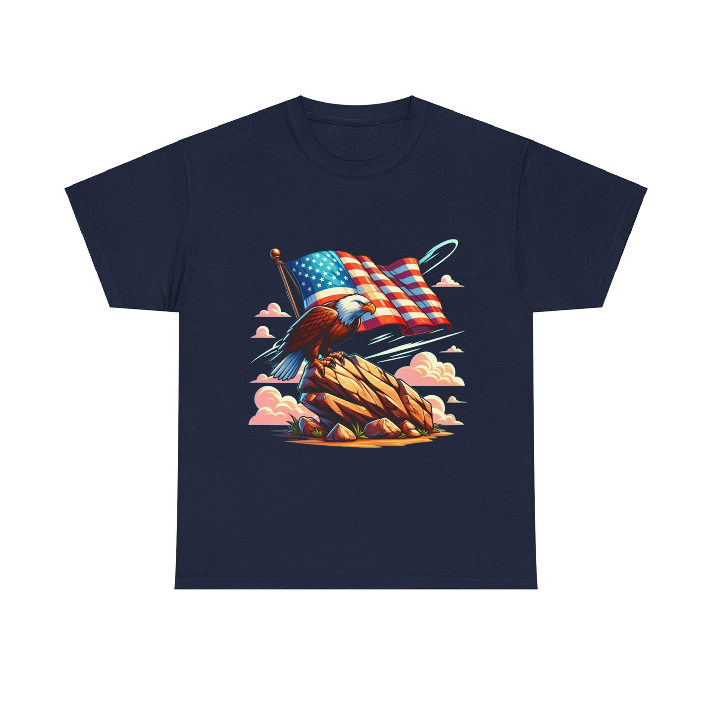 Rock, flag and eagle t-shirt