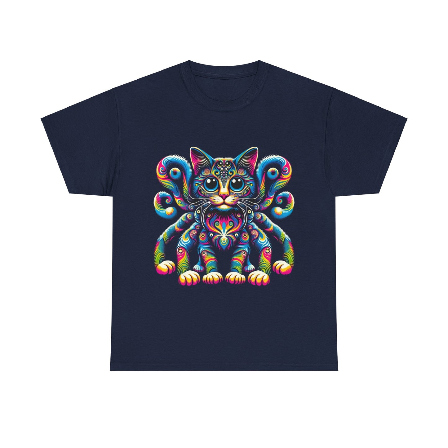 Psychedelic, trippy cat t-shirt