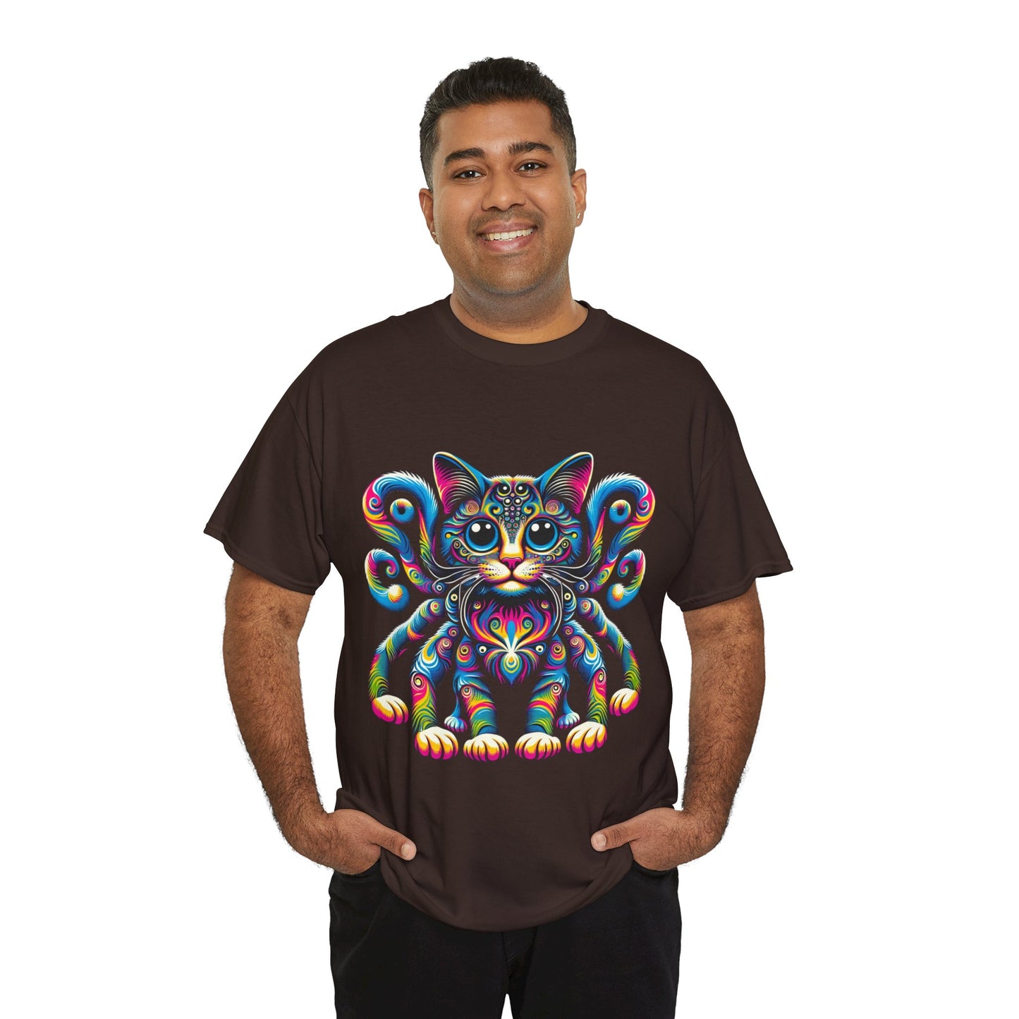 Psychedelic, trippy cat t-shirt