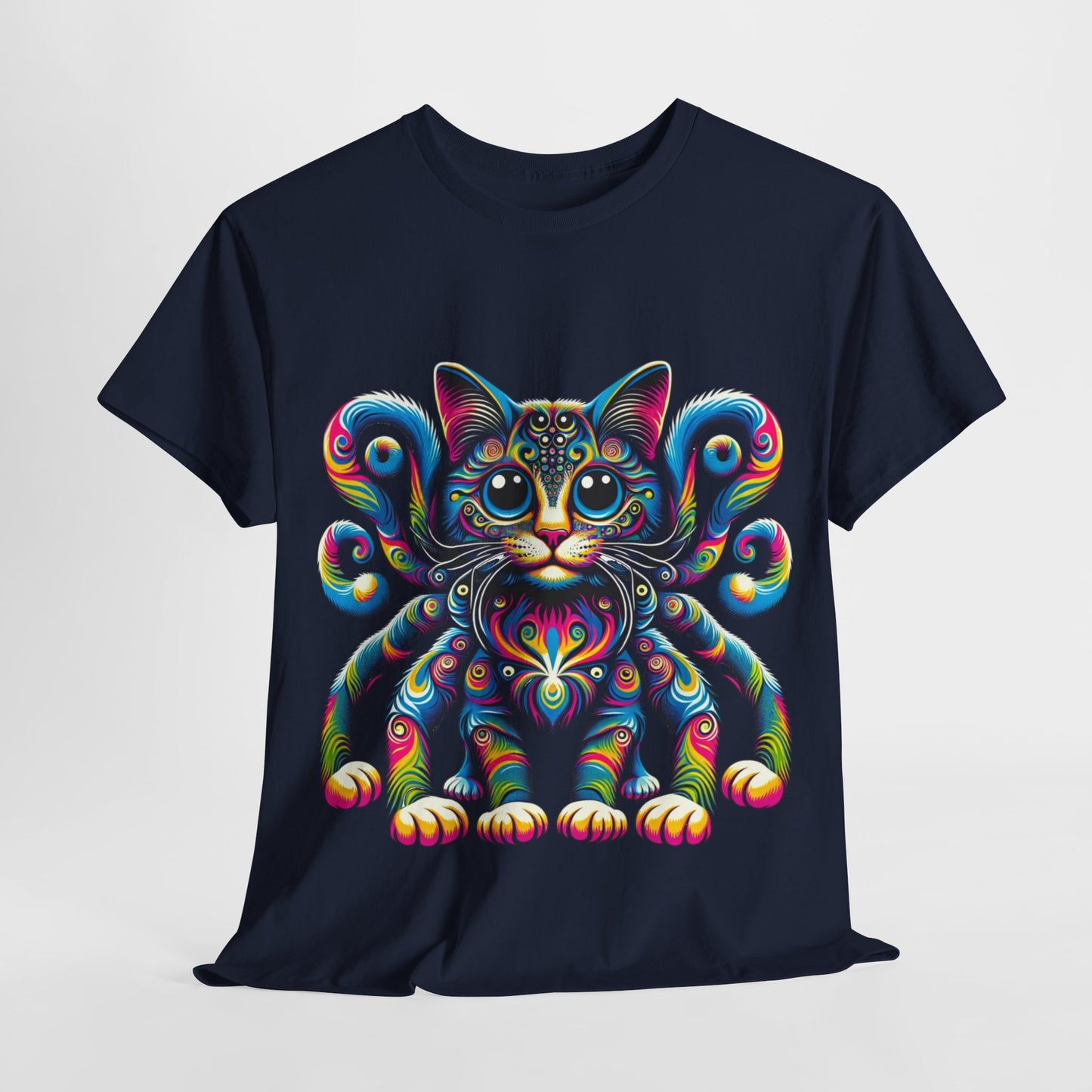 Psychedelic, trippy cat t-shirt