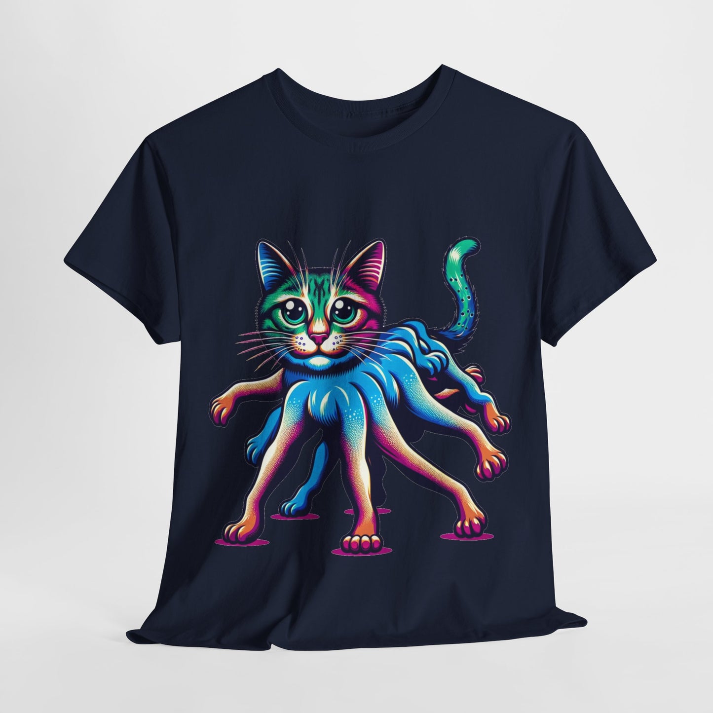 Psychedelic, trippy cat t-shirt
