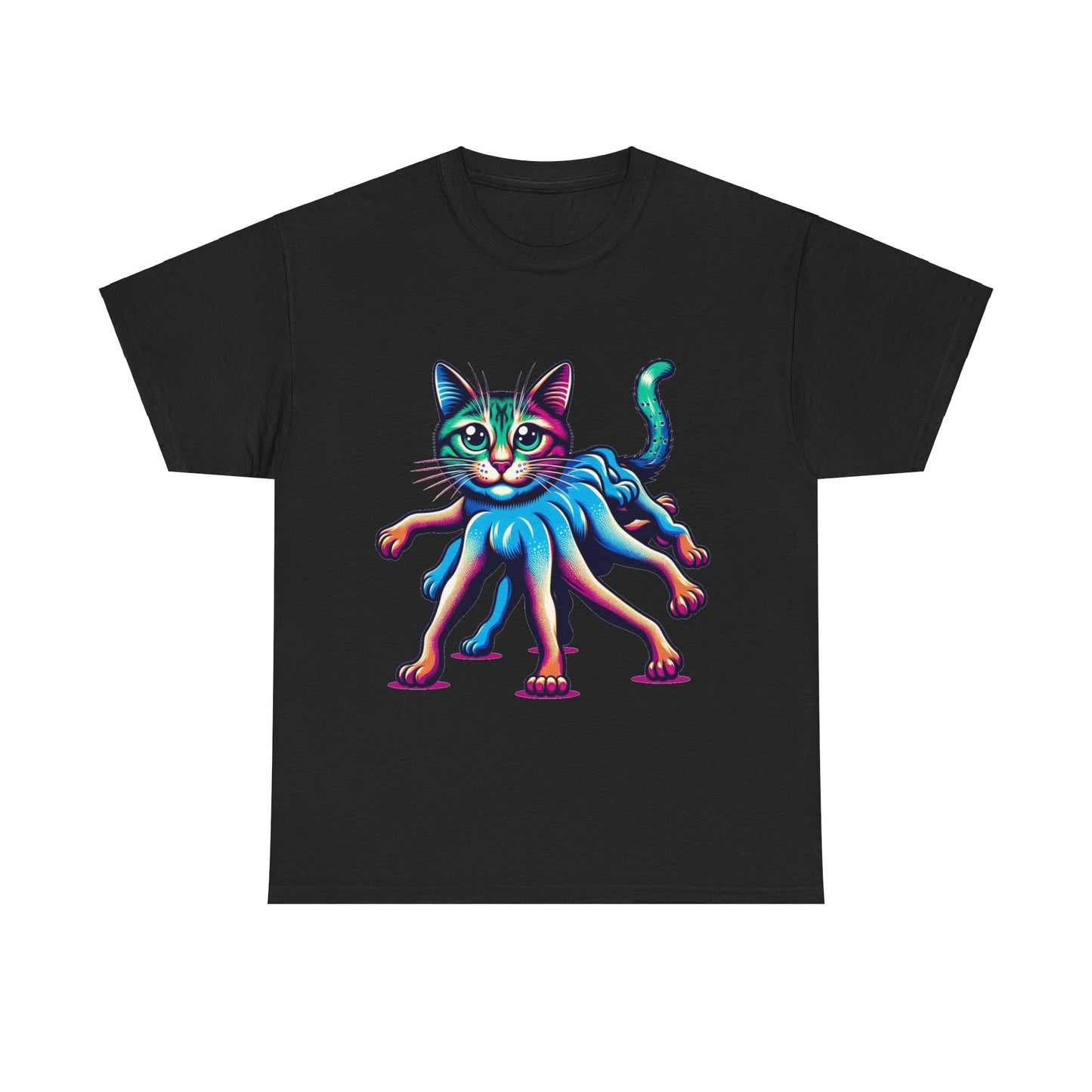 Psychedelic, trippy cat t-shirt