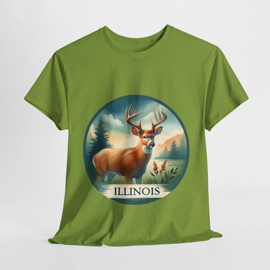 Illinois white-tailed deer t-shirt