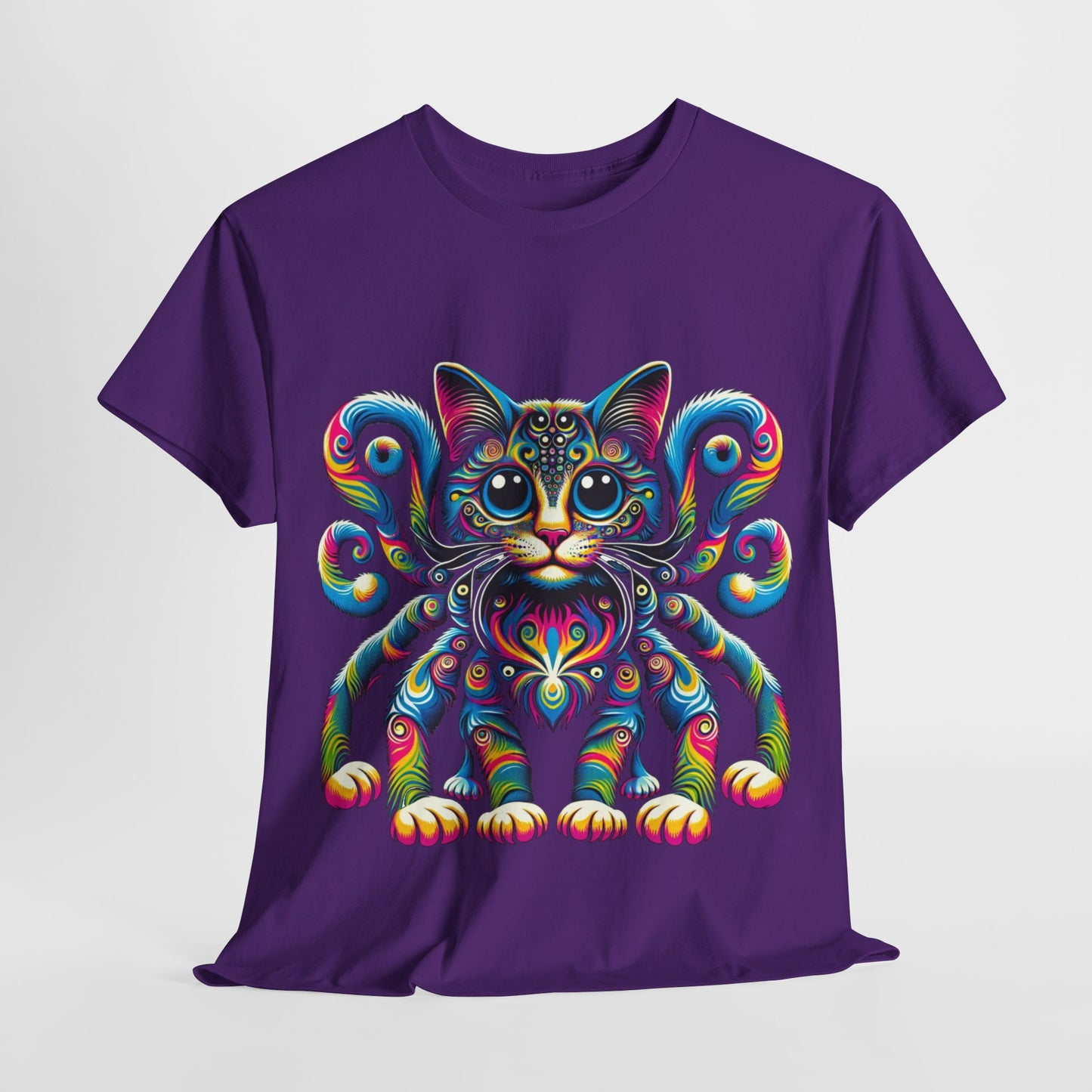 Psychedelic, trippy cat t-shirt