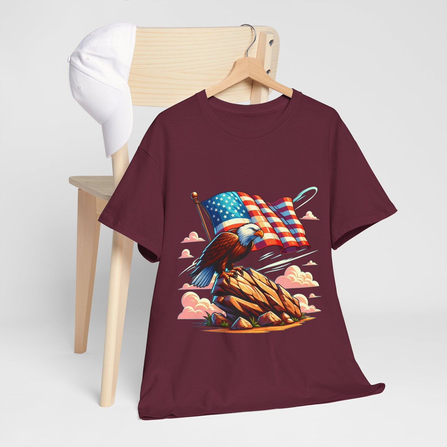 Rock, flag and eagle t-shirt