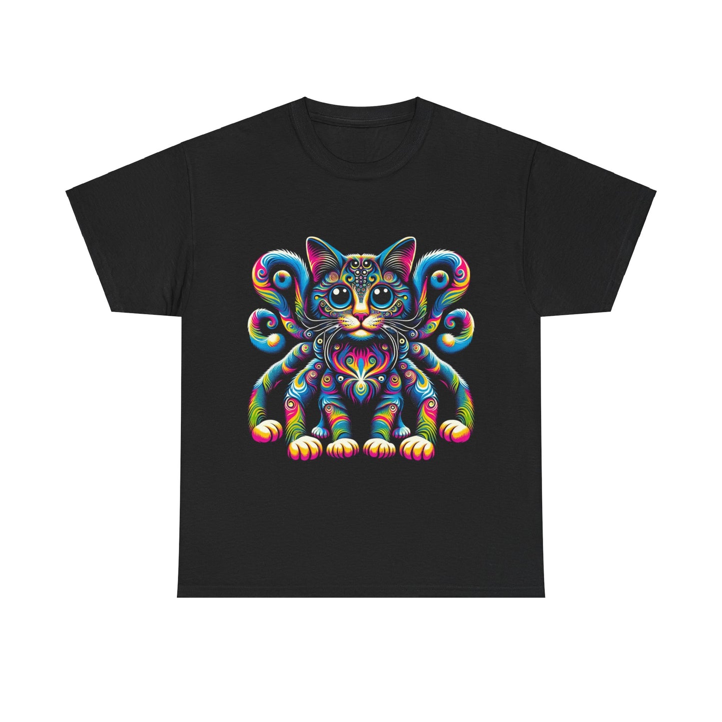 Psychedelic, trippy cat t-shirt