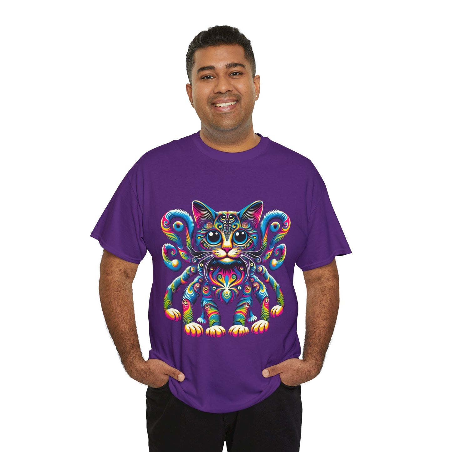 Psychedelic, trippy cat t-shirt