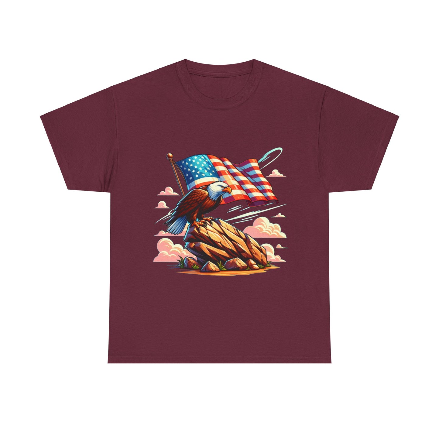 Rock, flag and eagle t-shirt