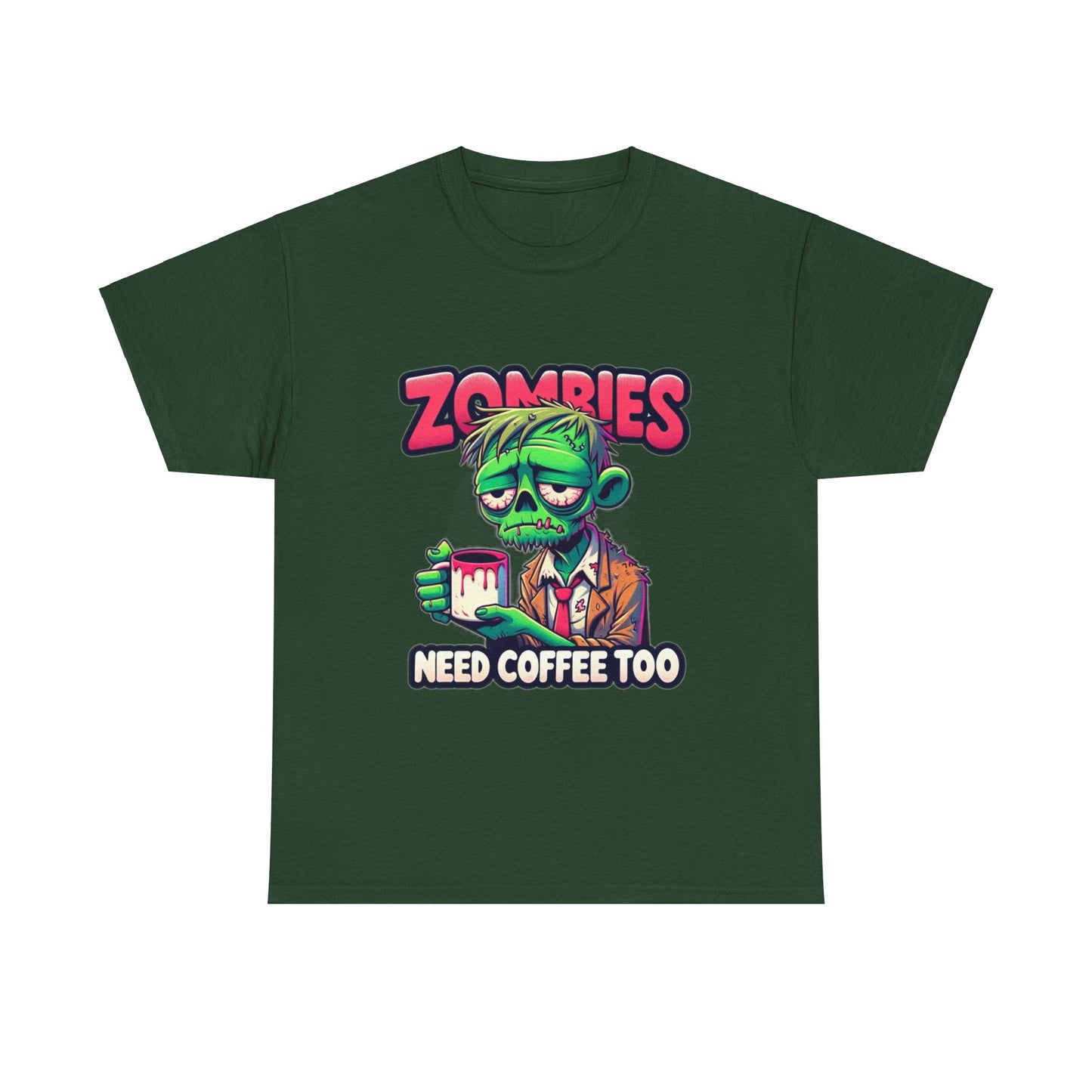 zombies need coffee too t-shirt