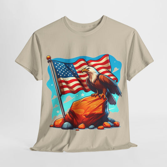 Rock, flag and eagle t-shirt