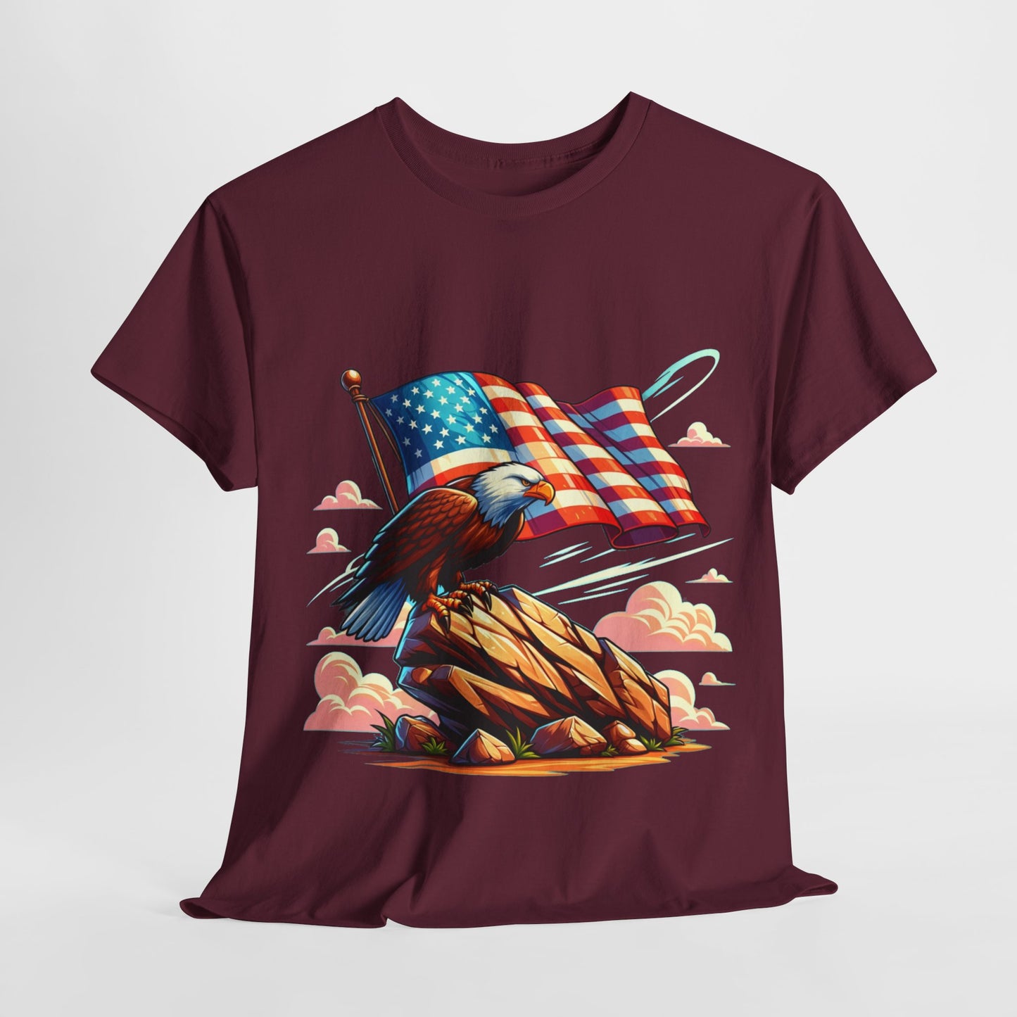Rock, flag and eagle t-shirt