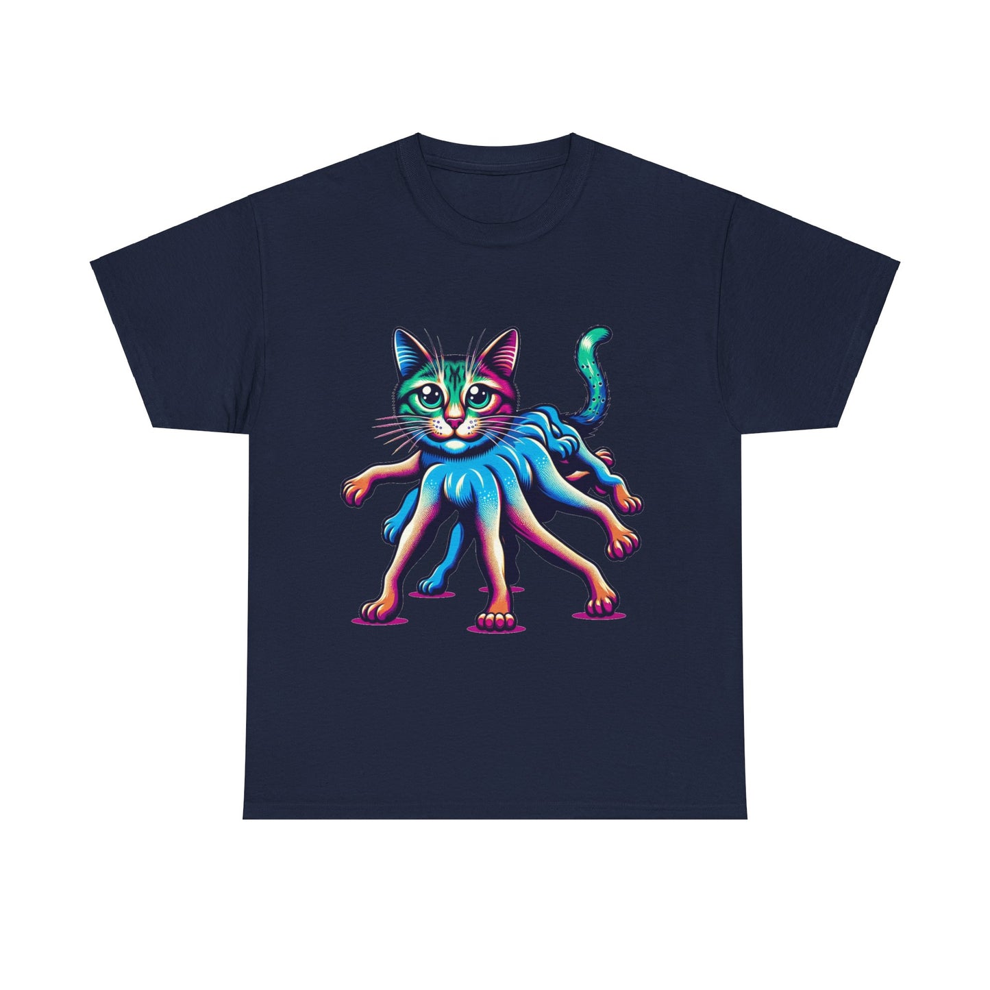 Psychedelic, trippy cat t-shirt