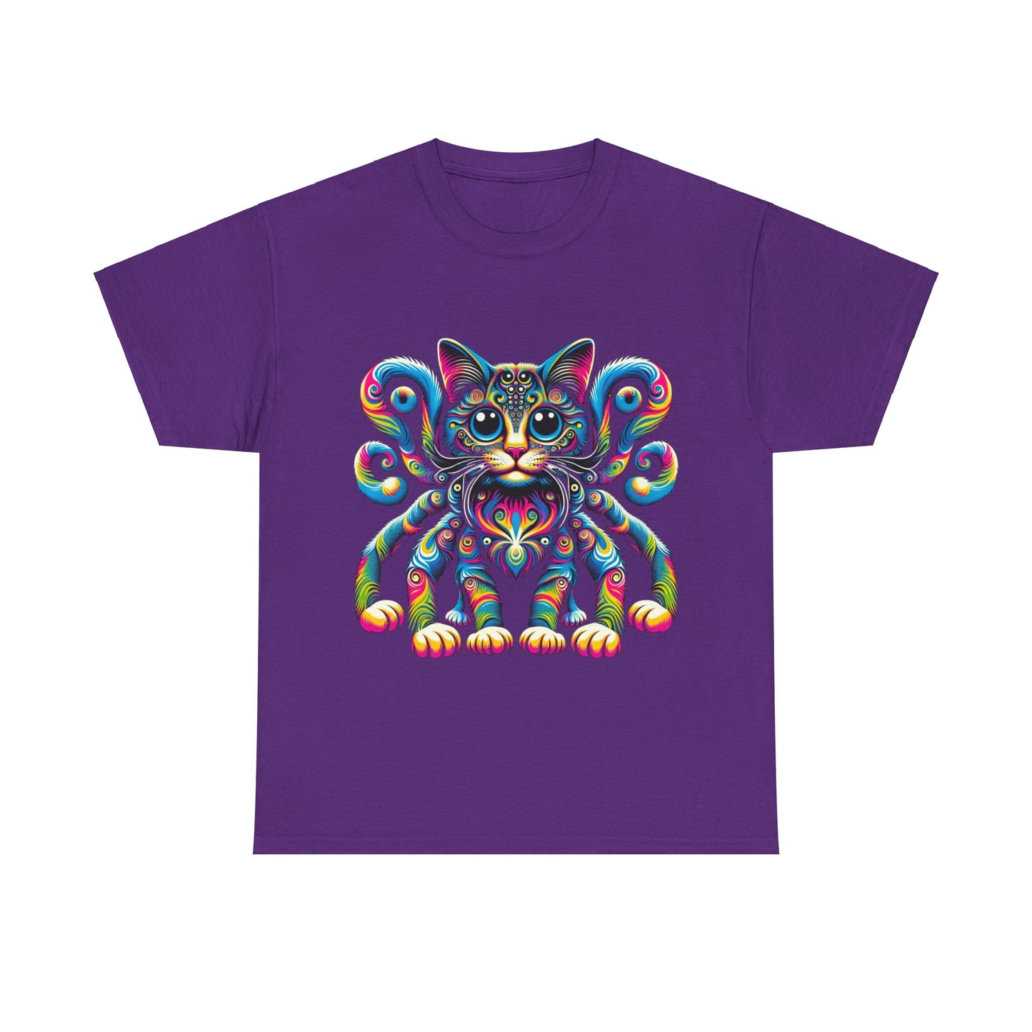 Psychedelic, trippy cat t-shirt