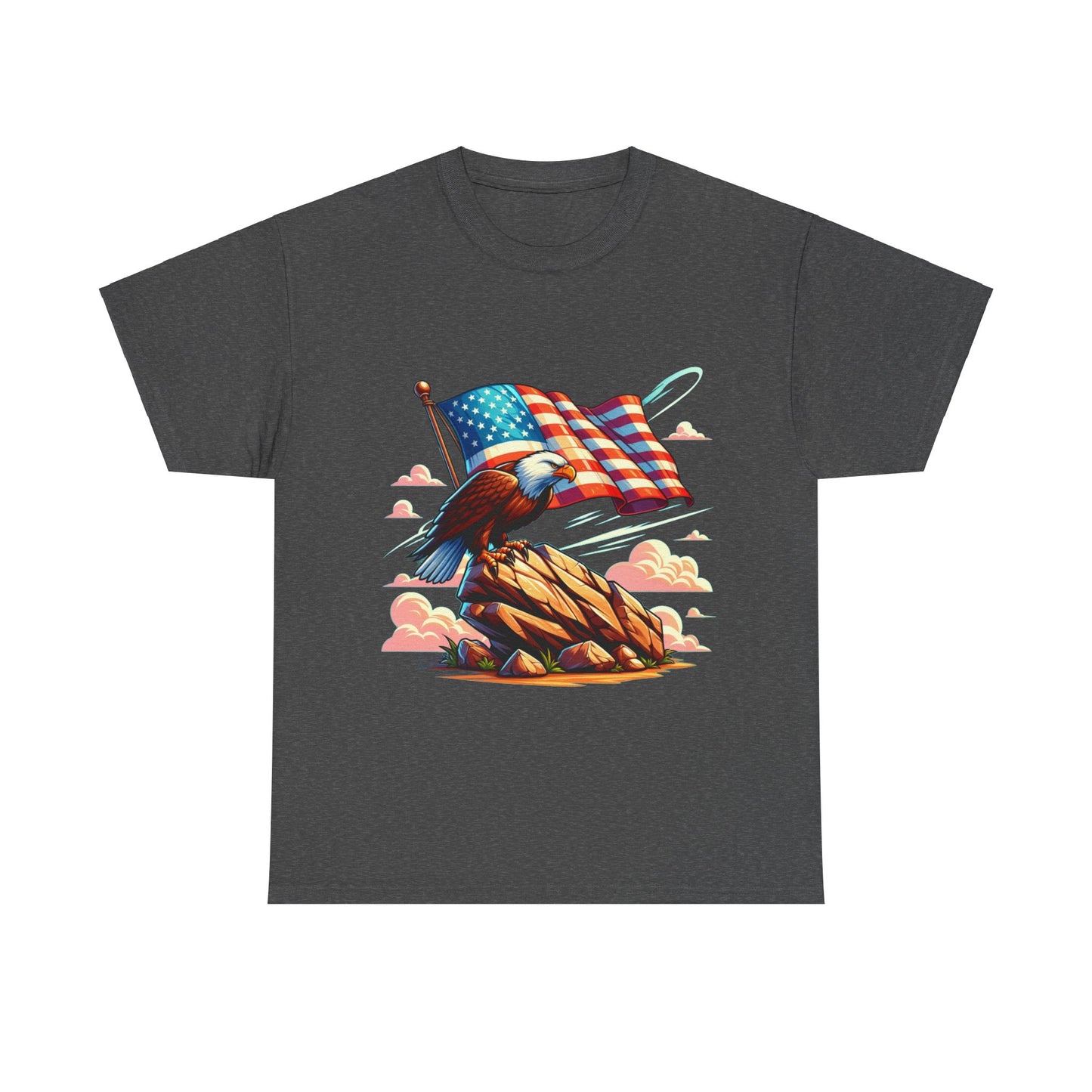 Rock, flag and eagle t-shirt