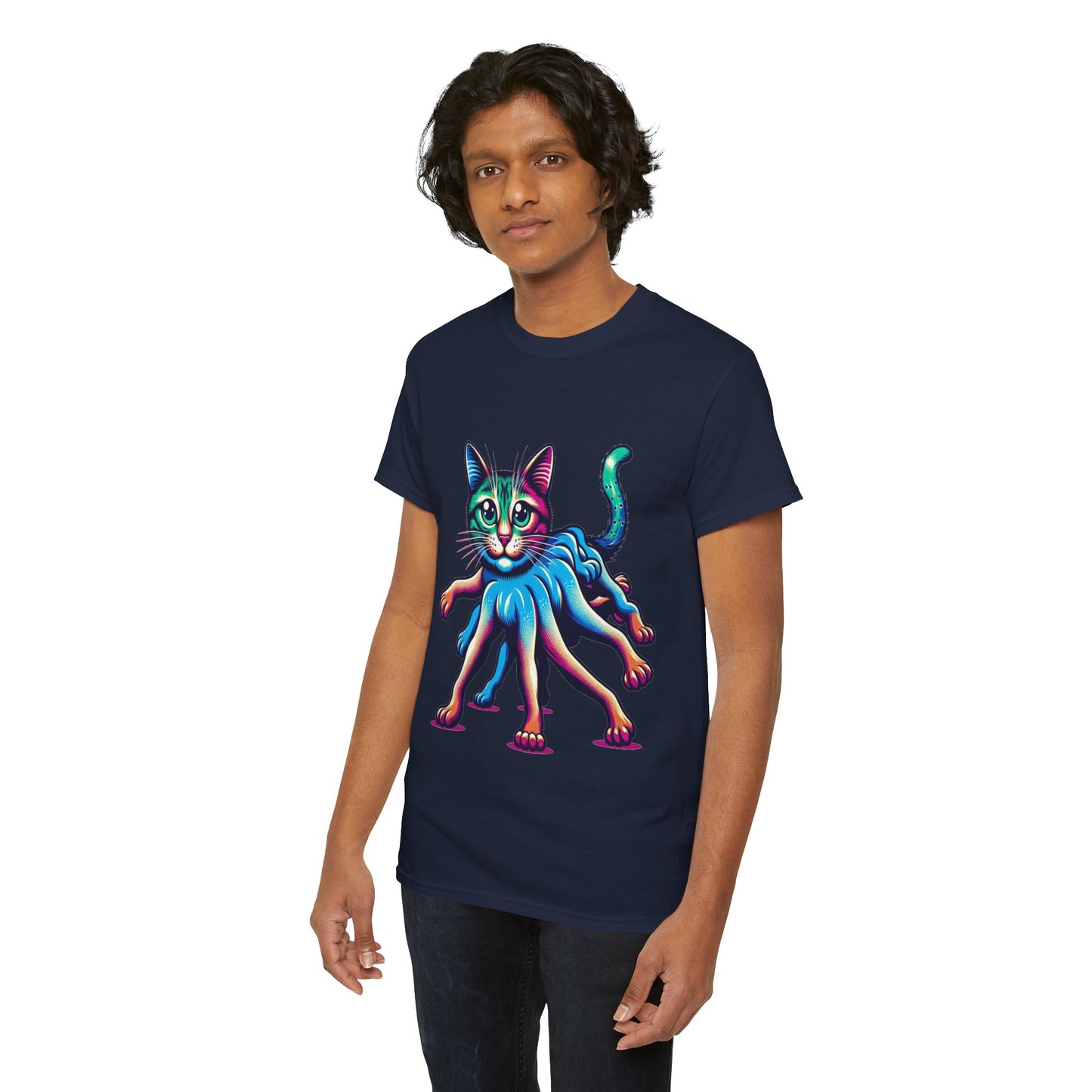 Psychedelic, trippy cat t-shirt