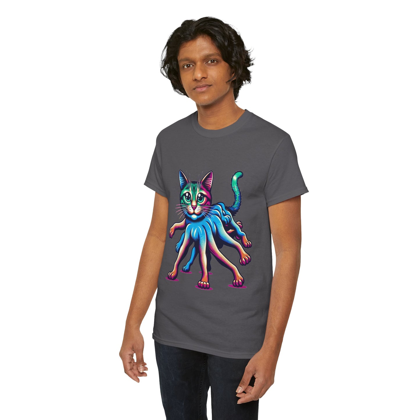 Psychedelic, trippy cat t-shirt