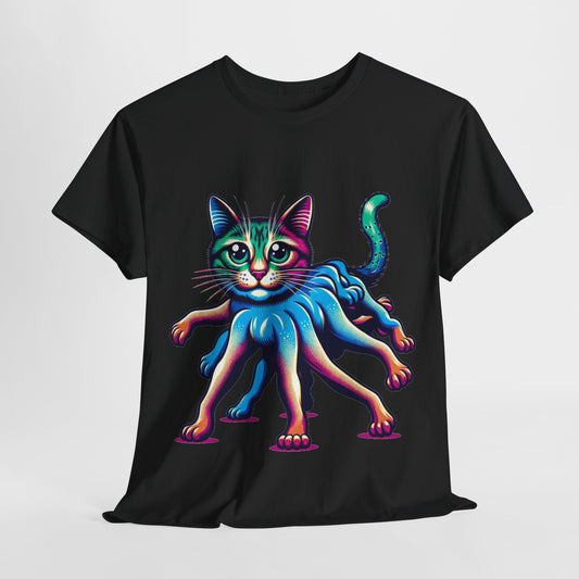 Psychedelic, trippy cat t-shirt