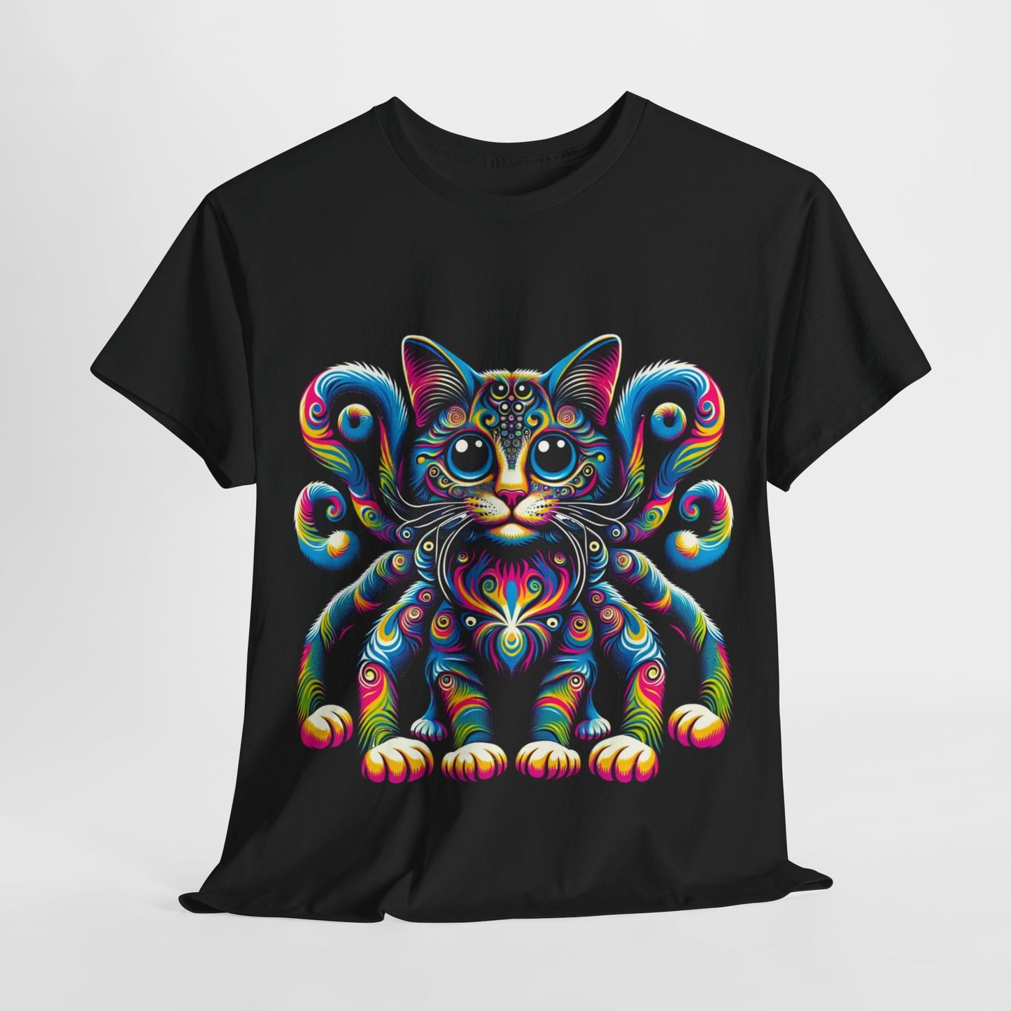 Psychedelic, trippy cat t-shirt