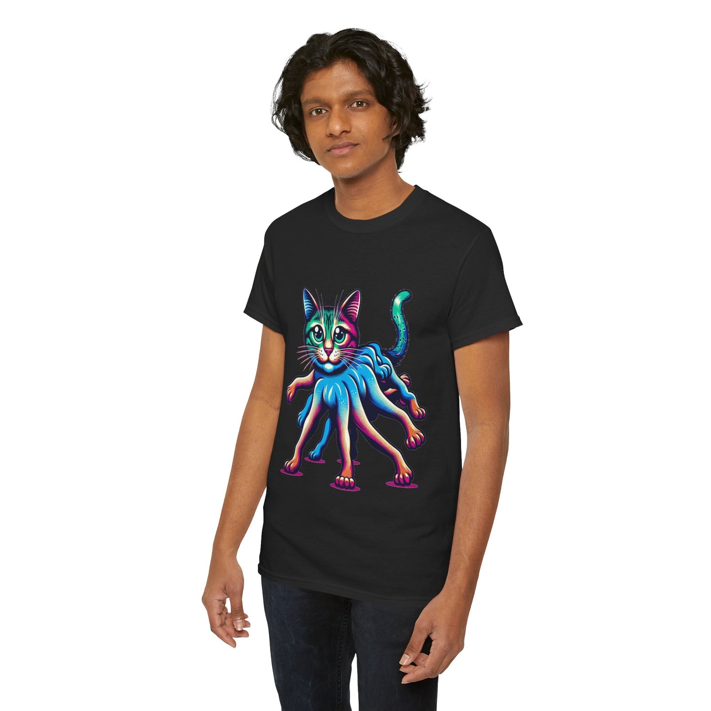 Psychedelic, trippy cat t-shirt